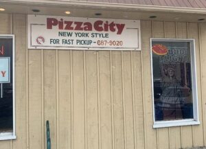 Frontage of Pizza City in Strasburg, PA